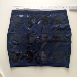 $15/3 Forever 21 black and blue sequin miniskirt